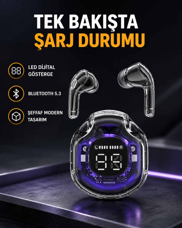 Kablosuz Bluetooth Kulaklık Hifi Ses Kalitesi ve Mikrofonlu