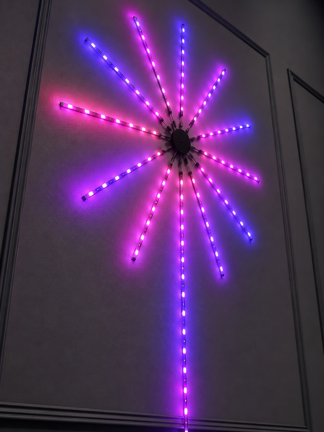 RGB LED Dekoratif Duvar Lambası İç Mekân Telefon Kontrollü Ortam Aydınlatması