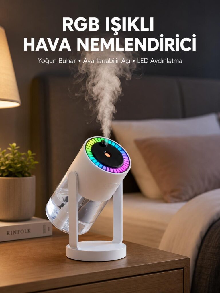 Gökyüzü Projektörlü Buhar Makinesi Ev Ofis ve Araç Uyumlu Yeni Nesil