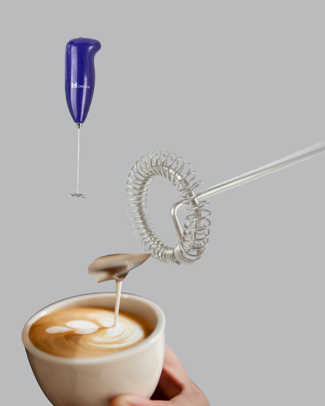 Portatif Kahve Köpürtücü – Latte, Cappuccino, Milkshake ve Puding Yapıcı