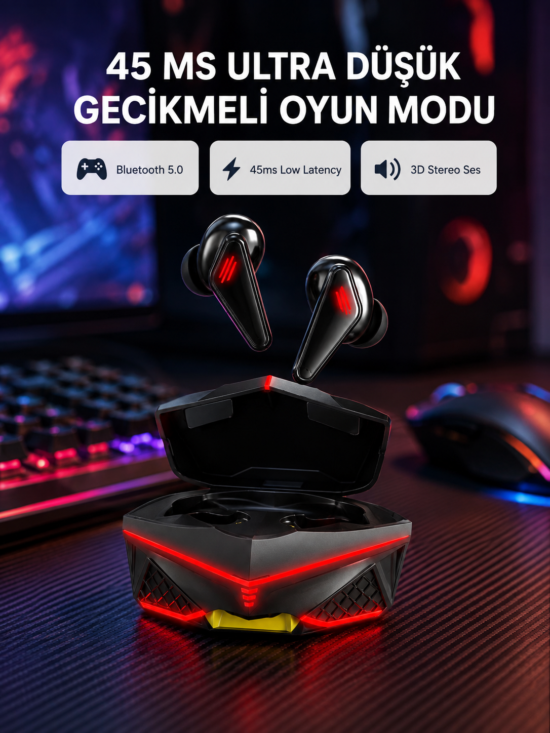 Profesyonel Oyuncular İçin Bluetooth Kulaklık