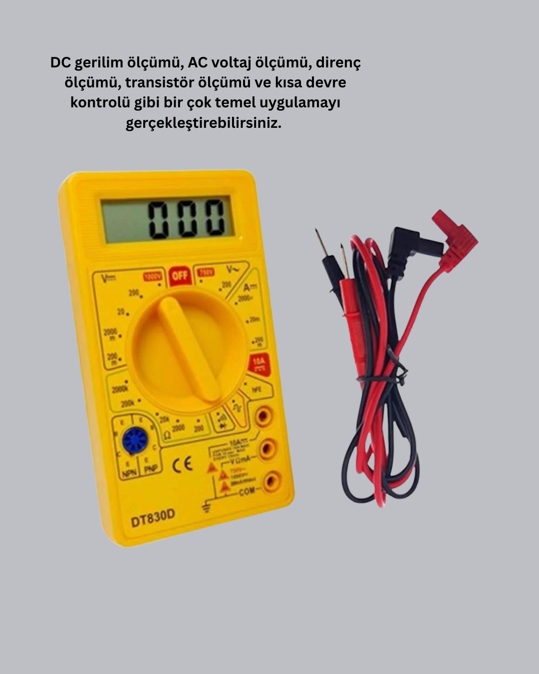LCD Ekranlı Dijital Ölçü Aleti Ev ve Atölye Kullanımı Yeni Nesil