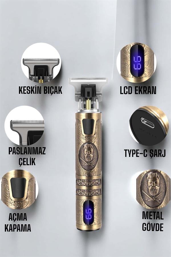 Çizik Tıraş Makinesi Şarjlı Paslanmaz Çelik Bıçaklı Uzun Ömürlü