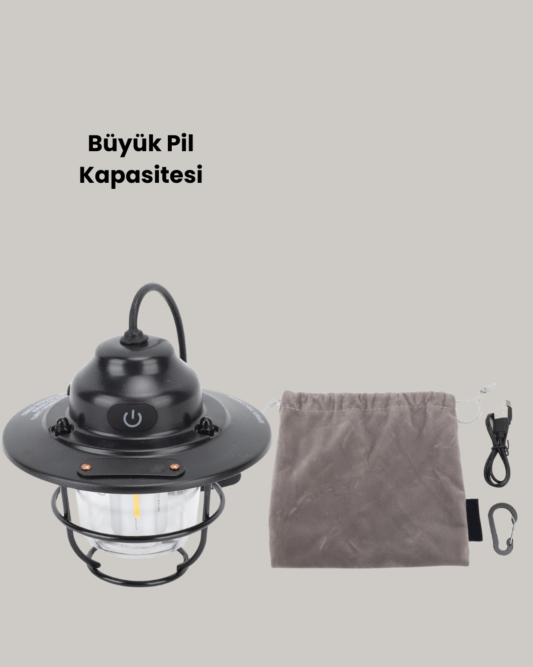 Dekoratif ve Fonksiyonel Taşınabilir Kamp Gece Lambası