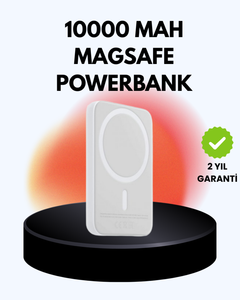 Ultra İnce Manyetik Powerbank Hızlı Şarj, Güçlü Tutuş, 10000 mAh Kapasite