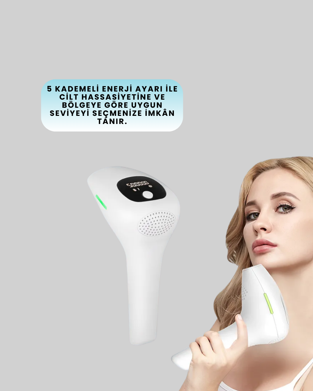 IPL Lazer Epilasyon Aleti 5 Kademeli Güç Ayarlı