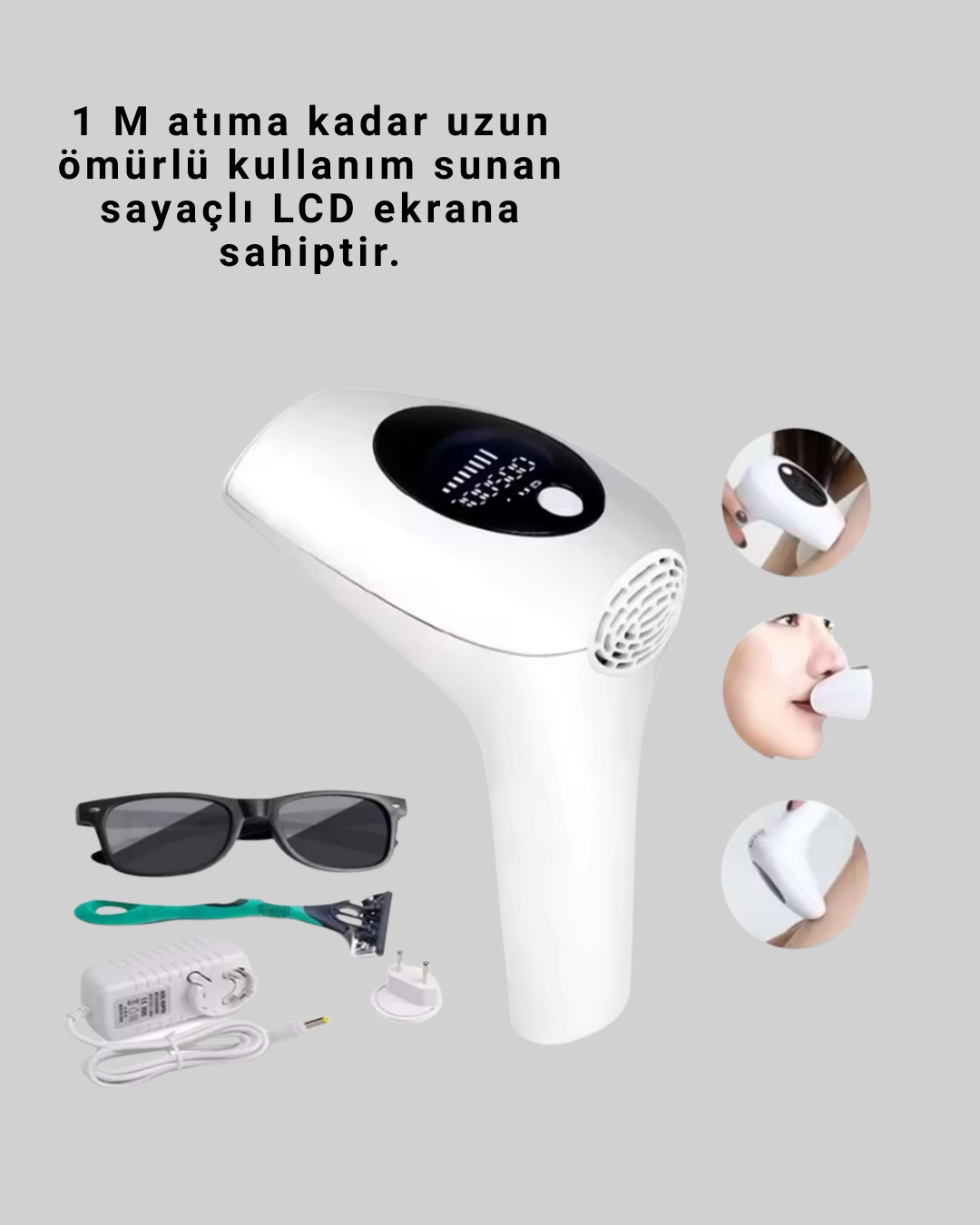 IPL Lazer Epilasyon Aleti 5 Kademeli Güç Ayarlı
