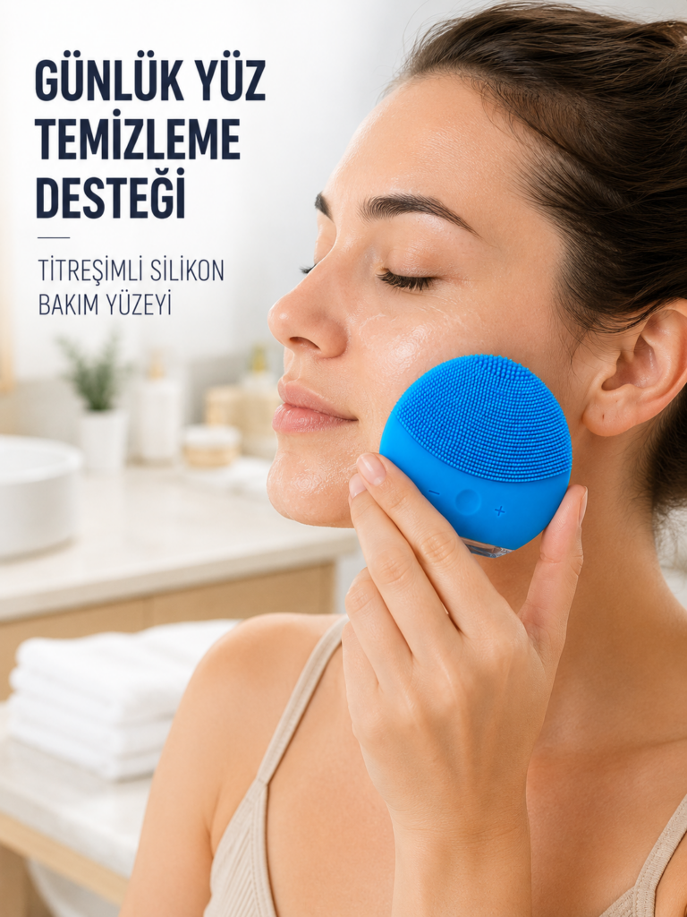 Şarjlı Yüz Temizleme Cihazı Yumuşak Silikon Titreşimli Cilt Bakım Fırçası