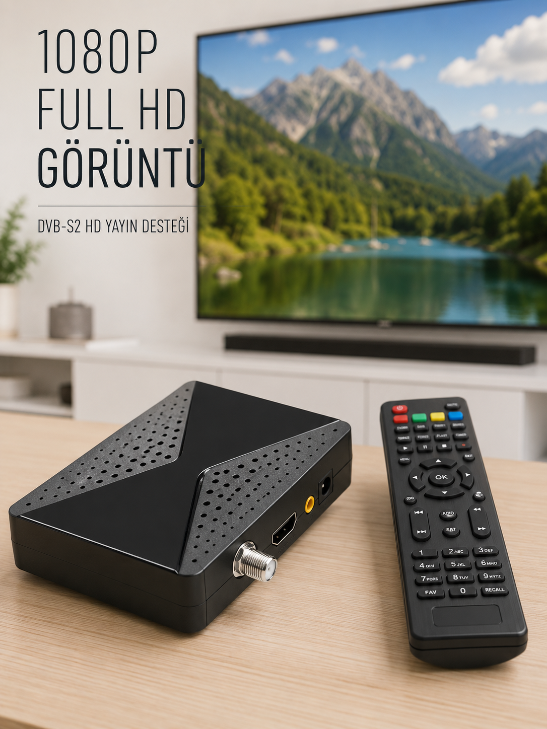 HD Uydu Alıcısı Full HD Görüntü HDMI USB WiFi Destekli