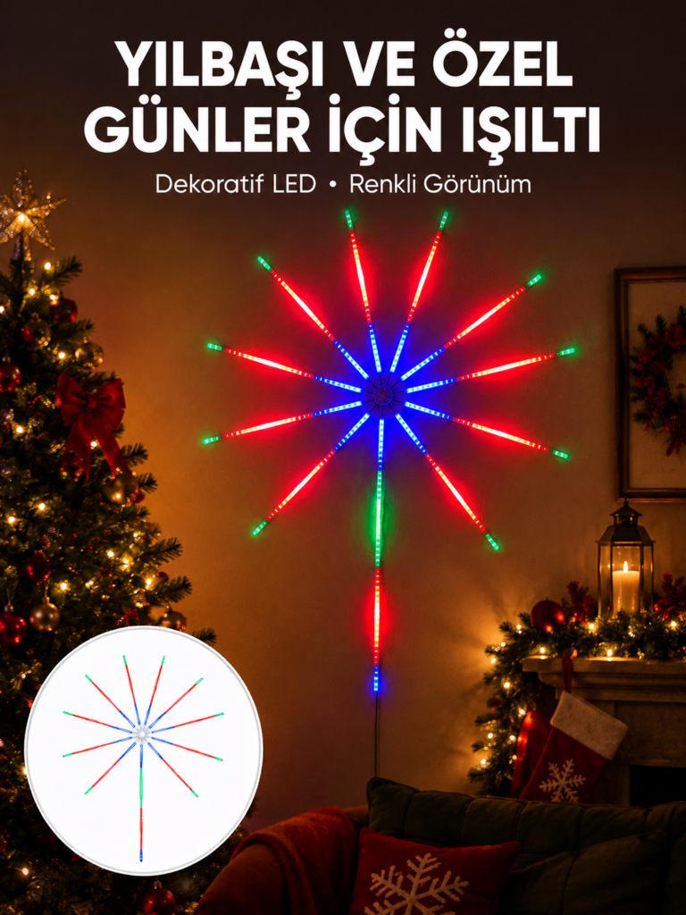 Akıllı RGB LED Duvar Lambası Kumandalı ve Uygulama Kontrollü Yeni Nesil