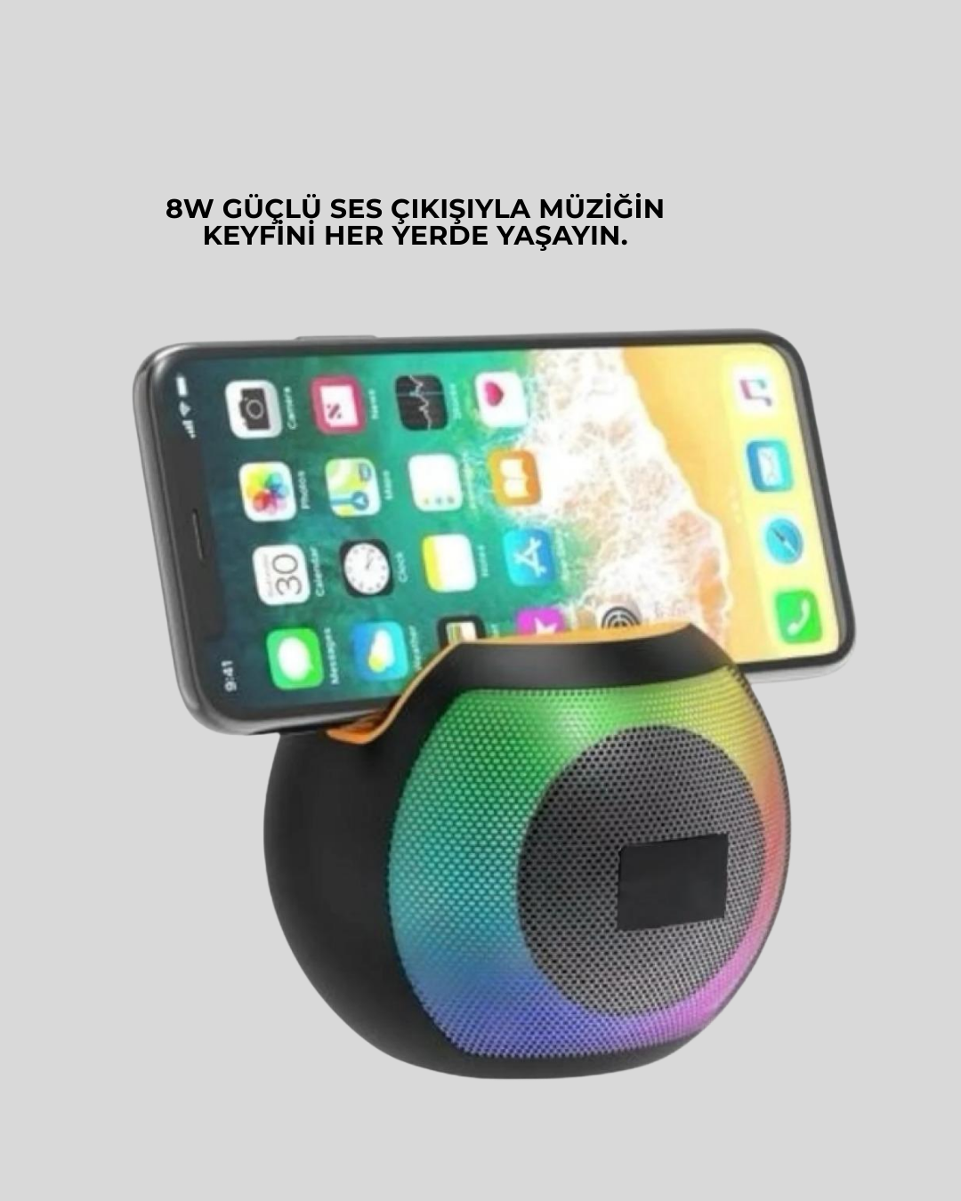 RGB Led Işıklı Güçlü Baslı Kablosuz Hoparlör Yeni Nesil