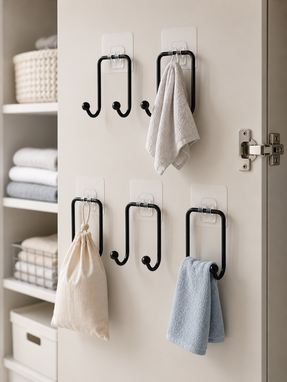 5 Adet Yapışkanlı Askı Çok Amaçlı Mutfak Banyo Düzenleyici Askılık