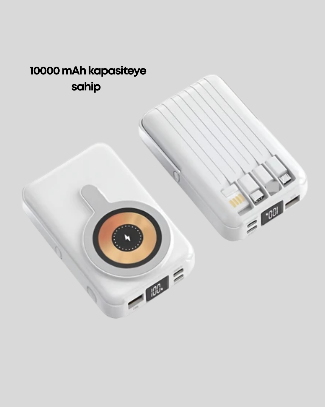 MagSafe Uyumlu Kablosuz Powerbank Hızlı Şarj Özellikli Yeni Nesil