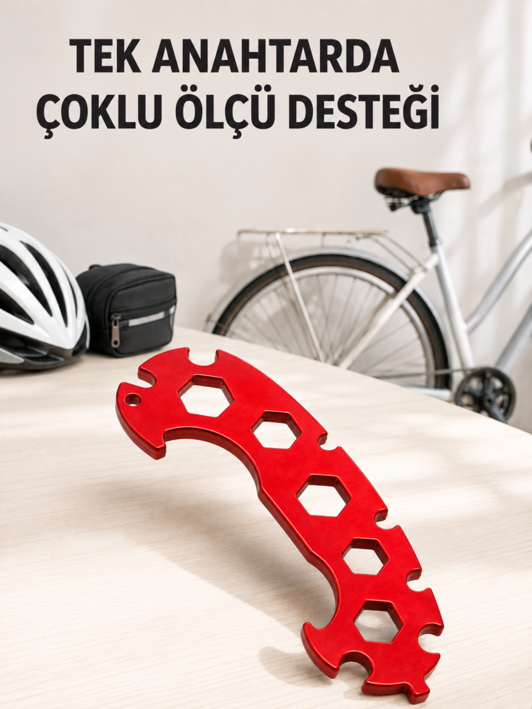 Çok Amaçlı Bisiklet Anahtarı 6-17 mm Çok Fonksiyonlu Bisiklet Tamir Anahtarı