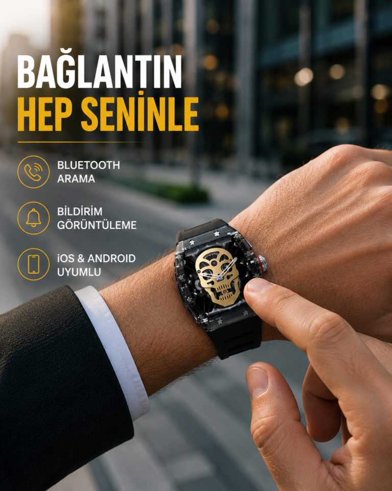 Uzun Pil Ömürlü Akıllı Saat Günlük ve Spor Kullanım