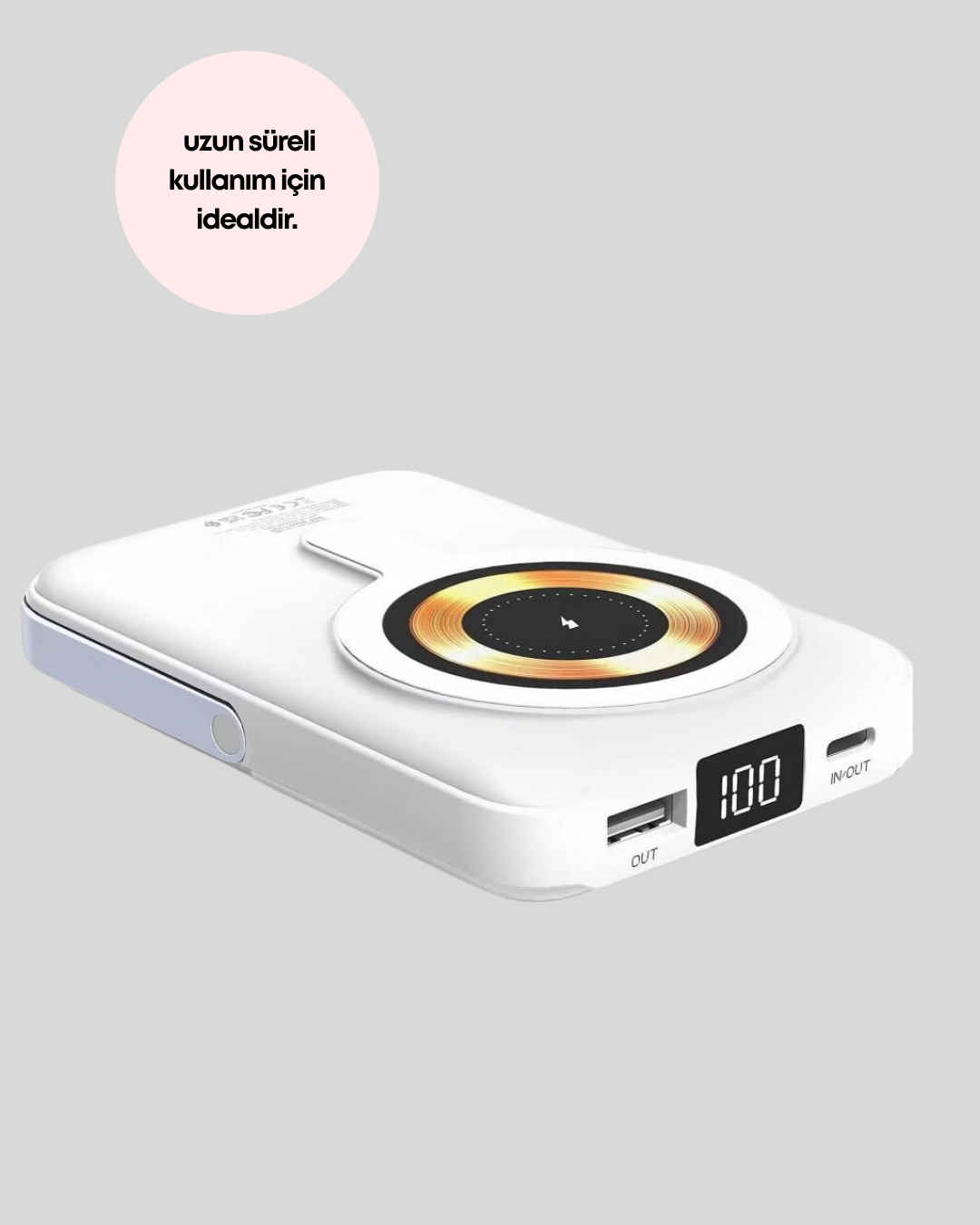 MagSafe Uyumlu Kablosuz Powerbank Hızlı Şarj Özellikli Yeni Nesil
