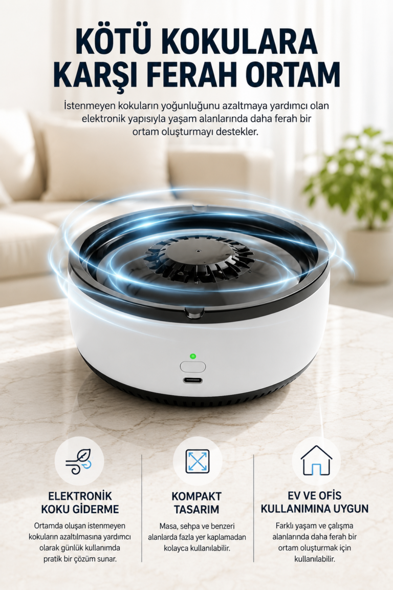 Küllük Duman Giderici Temizlenebilir Elektronik Pilli
