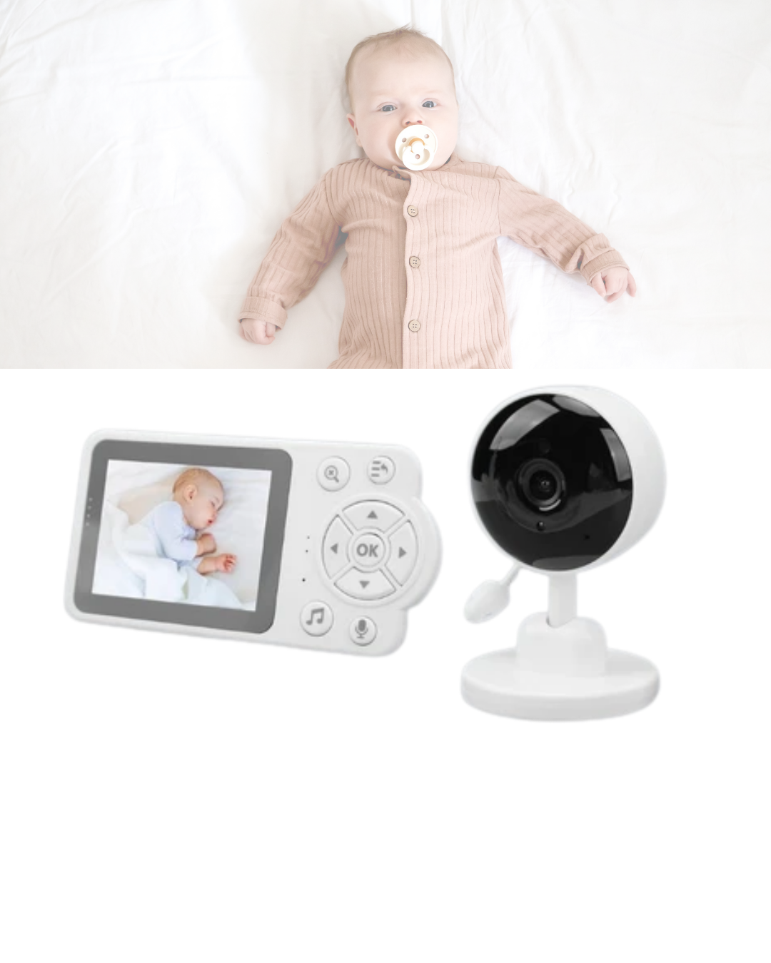 FHSS Teknolojili Güvenli Bebek Monitörü Net Görüntü Yeni Nesil