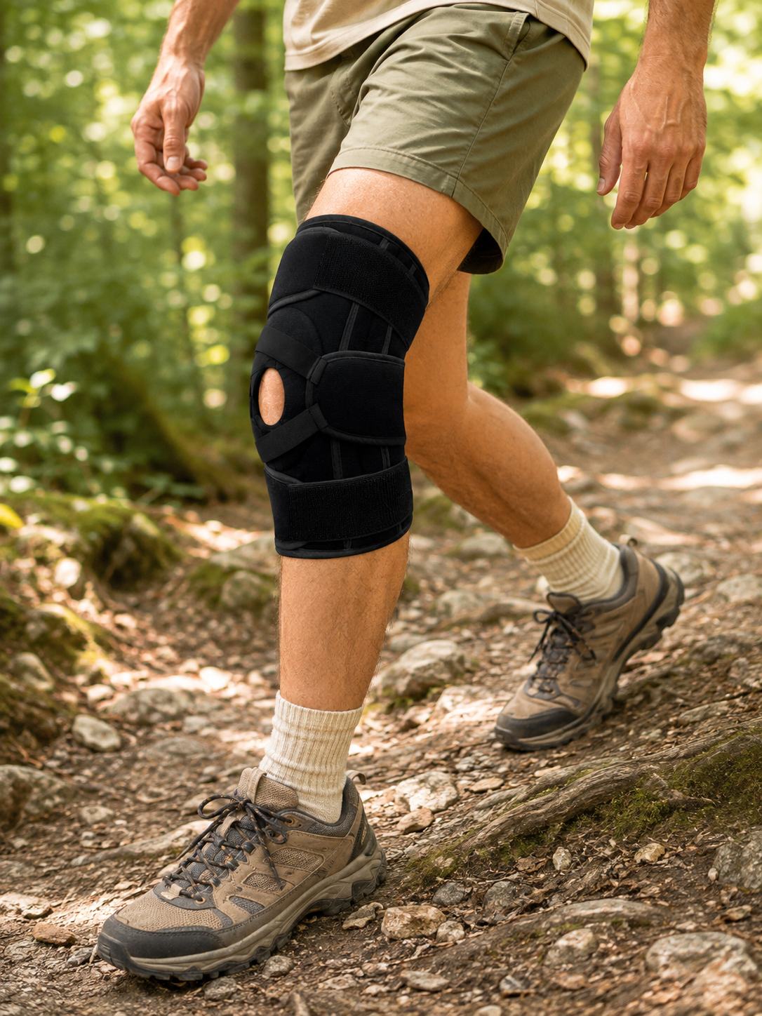 Ayarlanabilir Ligamentli Dizlik Patella Silikon Pedli Nefes Alabilir Diz Koruyucu